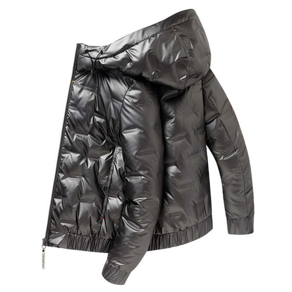 2020 winter new men's short light down jacket 80% white duck down bright face korean thermal hooded jacket, Black
2020 winter new men's short light down jacket 80% white duck down bright face korean thermal hooded jacket, Black