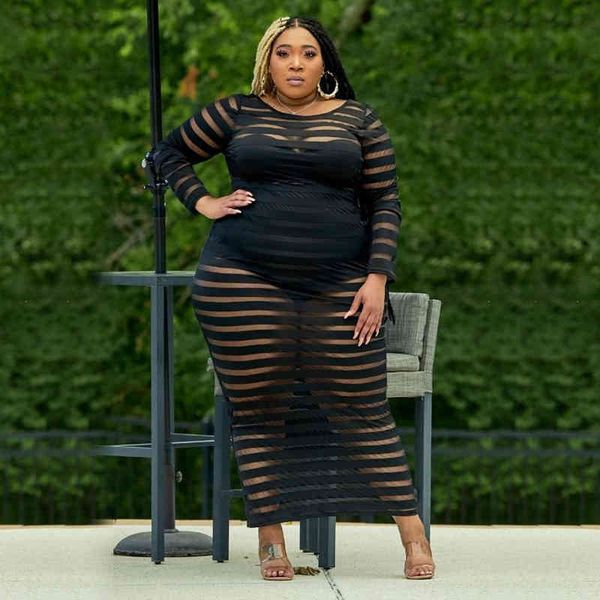 ladies long sleeve round neck fashion casual black large perspective skirt mesh dress, Black;gray
ladies long sleeve round neck fashion casual black large perspective skirt mesh dress, Black;gray