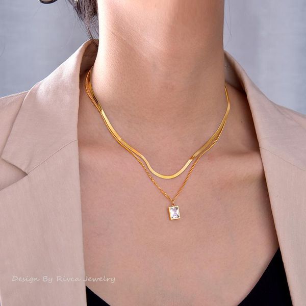 chains 316l stainless steel 2021 fashion square necklace double layering wear collarbone chain light luxury niche design sense, Silver
chains 316l stainless steel 2021 fashion square necklace double layering wear collarbone chain light luxury niche design sense, Silver