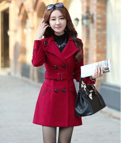 women's wool & blends office lady blend ladies coat turn-down collar jacket slim double breasted korean womens fashion, Black
women's wool & blends office lady blend ladies coat turn-down collar jacket slim double breasted korean womens fashion, Black