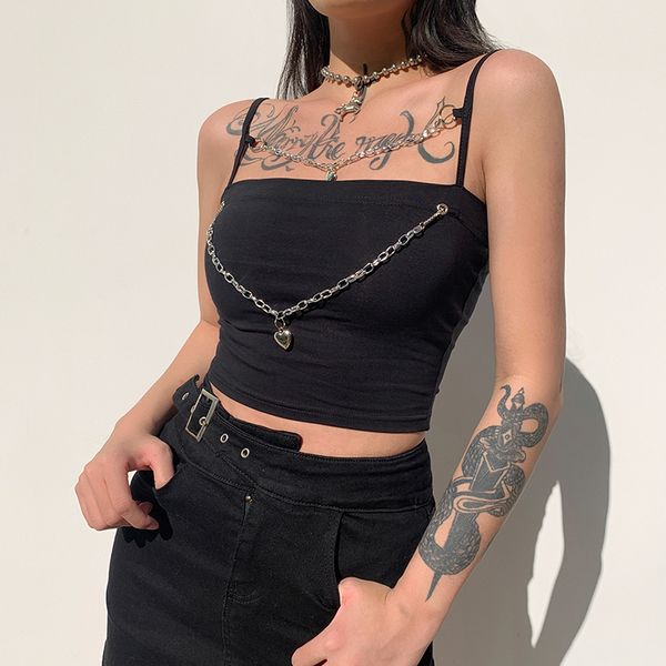 harajuku casual summer women backless sleeveless crop tees with chains punk fashion camis ladies party, White
harajuku casual summer women backless sleeveless crop tees with chains punk fashion camis ladies party, White