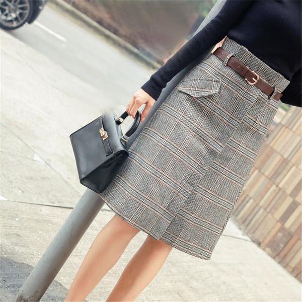 skirts 2021 women midi long autumn winter high waist sashes woolen skirt ladies a-line houndstooth plaid saia se1013, Black
skirts 2021 women midi long autumn winter high waist sashes woolen skirt ladies a-line houndstooth plaid saia se1013, Black