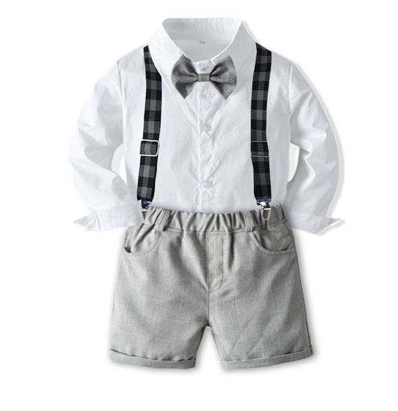 clothing sets 1-8y kids baby boys gentleman suit set formal party wedding clothes long sleeve shirt+short pants outfits drop, White
clothing sets 1-8y kids baby boys gentleman suit set formal party wedding clothes long sleeve shirt+short pants outfits drop, White