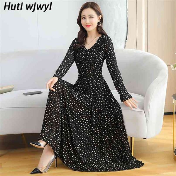 spring boho dot print chiffon beach maxi dresses elegant vintage plus size midi sundress women bodycon party long vestidos 210528, Black;gray
spring boho dot print chiffon beach maxi dresses elegant vintage plus size midi sundress women bodycon party long vestidos 210528, Black;gray