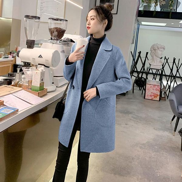 women's wool & blends 2021 autumn and winter black simple woolen coat middle long korean version casual coats
women's wool & blends 2021 autumn and winter black simple woolen coat middle long korean version casual coats