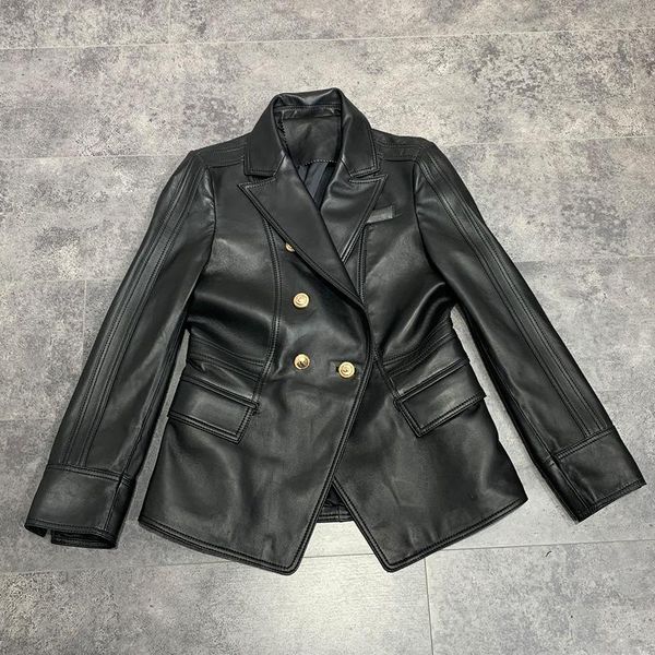 women's leather & faux sheepskin coat 2021 spring autumn slim fit real jackets a388, Black
women's leather & faux sheepskin coat 2021 spring autumn slim fit real jackets a388, Black