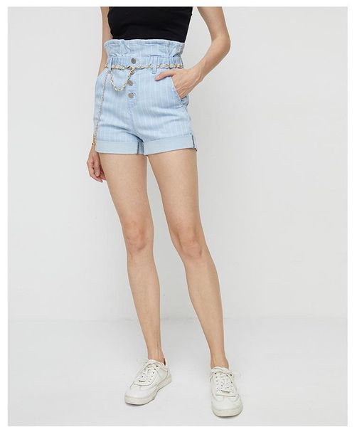 women's jeans shorts high waist short pants 2021 sky blue striped elastic plus size ladies casual button denim
women's jeans shorts high waist short pants 2021 sky blue striped elastic plus size ladies casual button denim