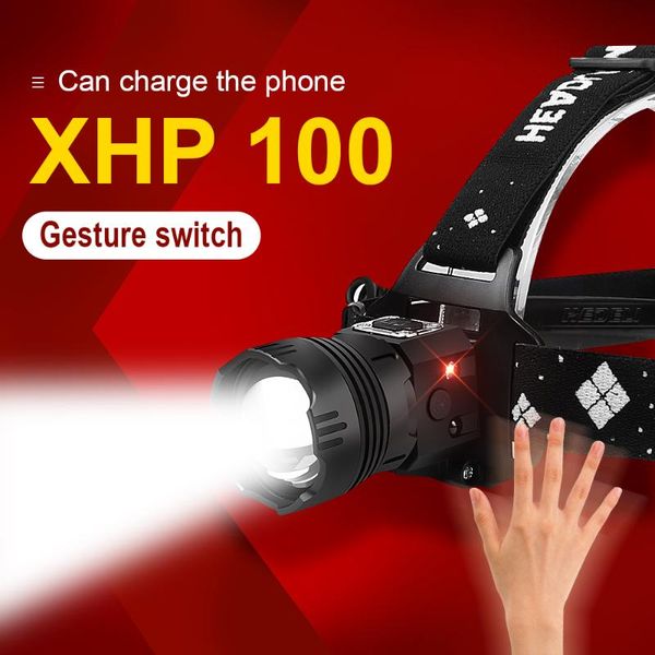 600000 lumens xhp100 ir sensor powerful led headlight 18650 rechargeable headlamp usb head lamp xhp50.2 fishing head torch light
600000 lumens xhp100 ir sensor powerful led headlight 18650 rechargeable headlamp usb head lamp xhp50.2 fishing head torch light