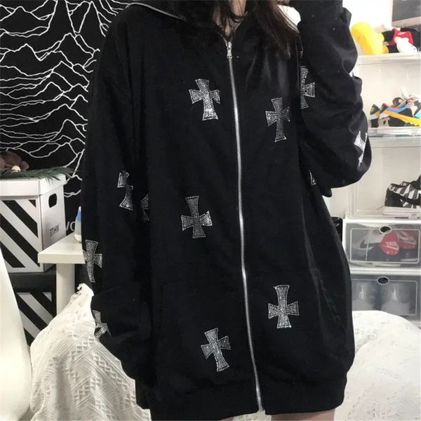 rhinestone gothic streetwear long sleeve black zip hoodie y2k hip hop joggers sweatshirt korean fashion punk sport coat pullover
rhinestone gothic streetwear long sleeve black zip hoodie y2k hip hop joggers sweatshirt korean fashion punk sport coat pullover