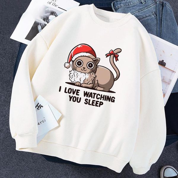 men's hoodies & sweatshirts i love watching you sleep letter printed kawaii christmas cats crewneck cotton clothes casual pullover, Black
men's hoodies & sweatshirts i love watching you sleep letter printed kawaii christmas cats crewneck cotton clothes casual pullover, Black