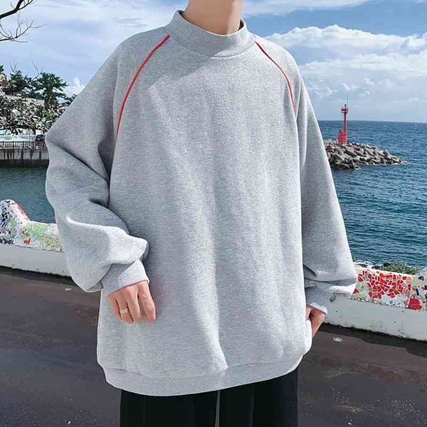 men's t-shirts autumn stand collar hoodie fashion solid color cotton casual sweatshirt men streetwear loose hip hop pullover hoodi, White;black
men's t-shirts autumn stand collar hoodie fashion solid color cotton casual sweatshirt men streetwear loose hip hop pullover hoodi, White;black
