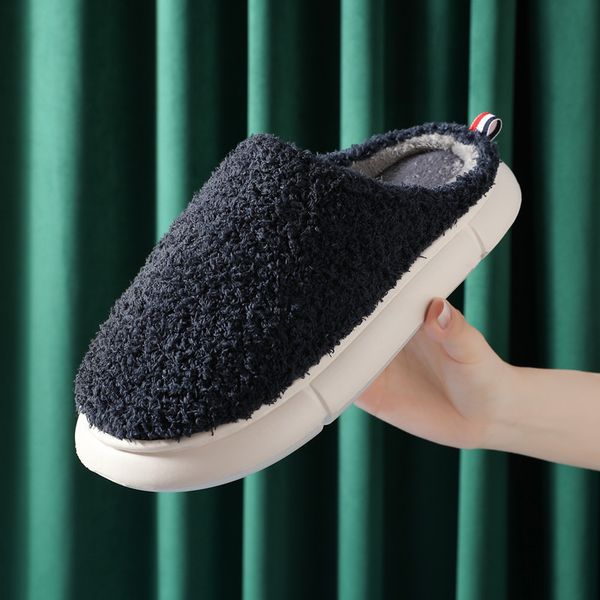 autumn and winter eva men's home indoor silent anti-skid thickened plush warm shit feeling cotton slippers, Black
autumn and winter eva men's home indoor silent anti-skid thickened plush warm shit feeling cotton slippers, Black