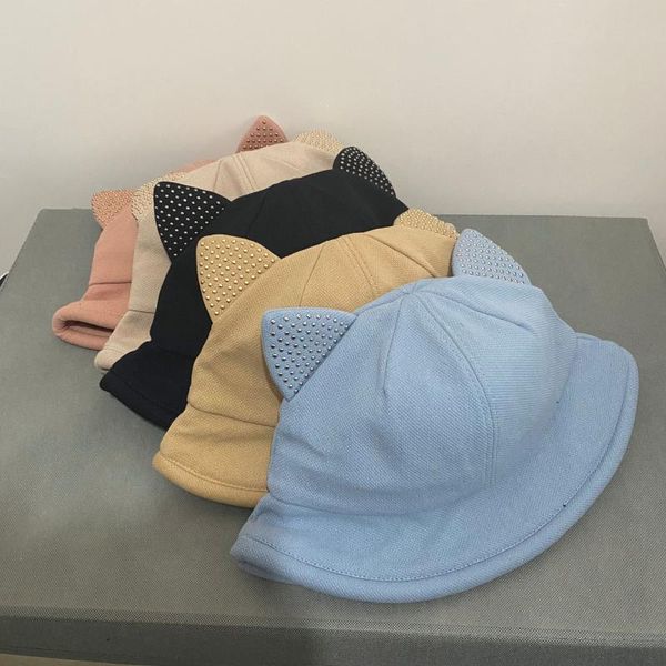 wide brim hats swak 2021 cute cat ear bucket hat with rhinestone cartoon fisherman for women girls headwear solid color panama sun, Blue;gray
wide brim hats swak 2021 cute cat ear bucket hat with rhinestone cartoon fisherman for women girls headwear solid color panama sun, Blue;gray