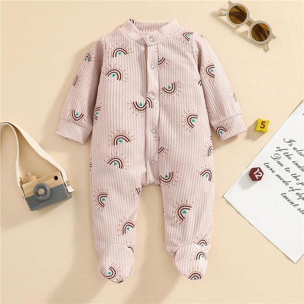 jumpsuits cute born baby boys girls long sleeve footed jumpsuit infant soft fall rainbow printing o-neck romper clothing, Blue
jumpsuits cute born baby boys girls long sleeve footed jumpsuit infant soft fall rainbow printing o-neck romper clothing, Blue