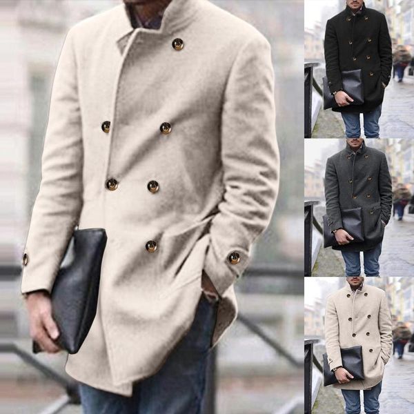 men's wool & blends men fashion winter trench coat jackets version of artificial woolen jacket double collar warm, Black
men's wool & blends men fashion winter trench coat jackets version of artificial woolen jacket double collar warm, Black