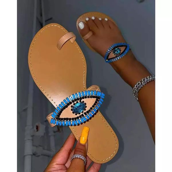 slippers beach summer open toe women's shoes outdoor fashion rhinestone flat sandals plus size 43, Black
slippers beach summer open toe women's shoes outdoor fashion rhinestone flat sandals plus size 43, Black