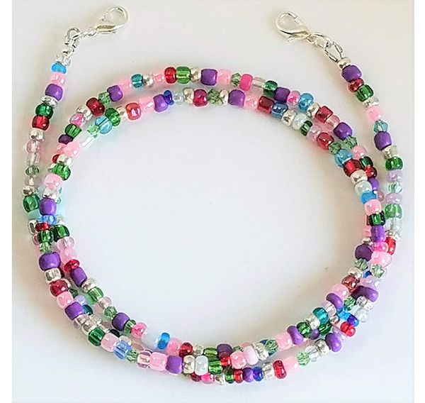 face mas-k holder beaded necklace strap face cover lanyards chains for womendio chan contact, Silver
face mas-k holder beaded necklace strap face cover lanyards chains for womendio chan contact, Silver
