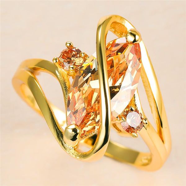 luxury female champagne crystal stone ring charm gold color wedding rings for women promise leaf zircon engagement ring, Slivery;golden
luxury female champagne crystal stone ring charm gold color wedding rings for women promise leaf zircon engagement ring, Slivery;golden