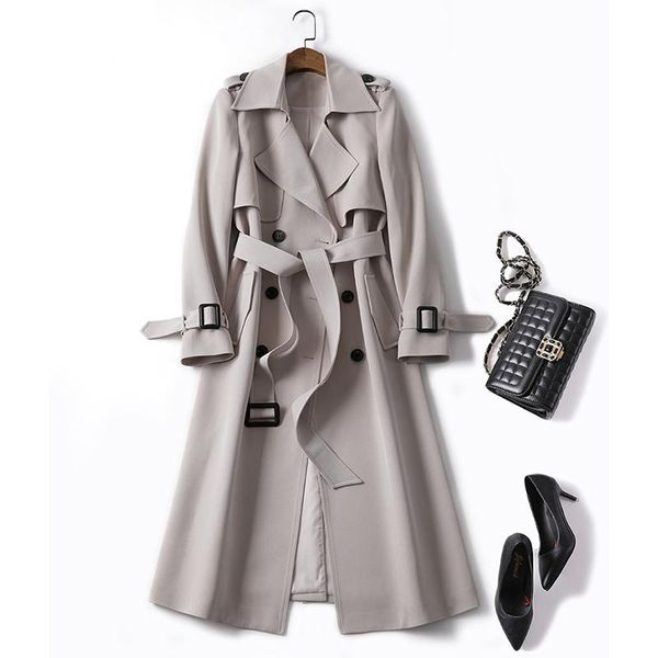 women's trench coats abrigos windbreaker british style lace fashion overcoat female spring double breasted z580, Tan;black
women's trench coats abrigos windbreaker british style lace fashion overcoat female spring double breasted z580, Tan;black