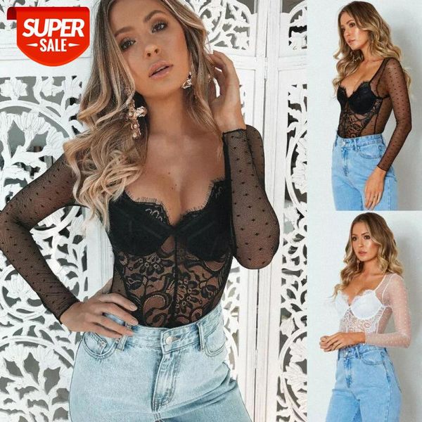 Spring Autumn Hot Sale Dropshipping Women Long sleeve perspective sexy Bodycon Lace Shirt Club Mesh Tops Sexy Floral Polka Dot #jp40, White
Spring Autumn Hot Sale Dropshipping Women Long sleeve perspective sexy Bodycon Lace Shirt Club Mesh Tops Sexy Floral Polka Dot #jp40, White