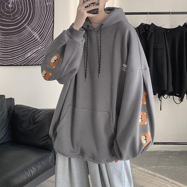 men's hoodies & sweatshirts oversized hoodie bear print men women casual harajuku pullovers autumn winter thick fashion clothing, Black
men's hoodies & sweatshirts oversized hoodie bear print men women casual harajuku pullovers autumn winter thick fashion clothing, Black