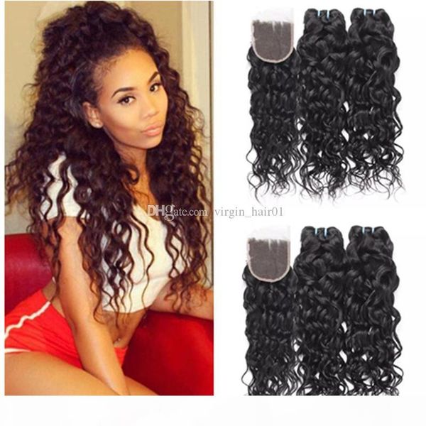 9a virgin brazilian natural water wave hair with lace closure peruvian human virgin hair wet and wavy bundles with 4x4 lace closure, Black;brown
9a virgin brazilian natural water wave hair with lace closure peruvian human virgin hair wet and wavy bundles with 4x4 lace closure, Black;brown