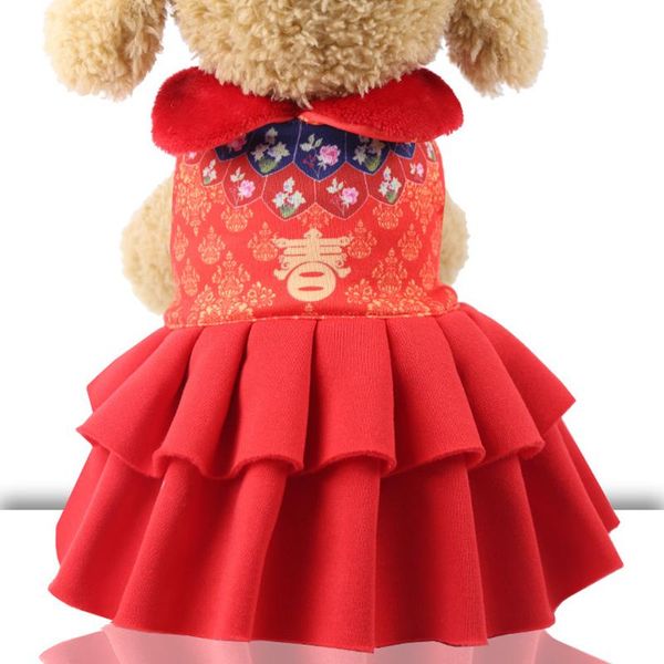 cat costumes chinese year dog clothes winter spring festival pet skirt wearing decorative outfit supplies for small breed scie999 
cat costumes chinese year dog clothes winter spring festival pet skirt wearing decorative outfit supplies for small breed scie999
