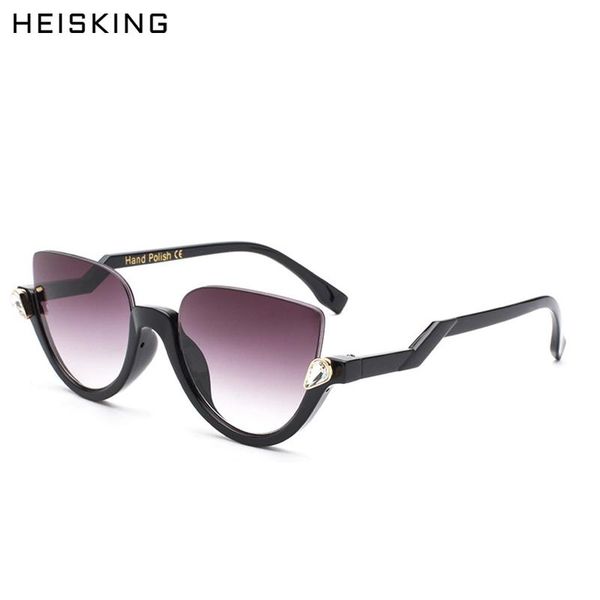 sunglasses heisking vintage half frame cat eye clear lens rhinestone decoration sun glasses designer shades, White;black
sunglasses heisking vintage half frame cat eye clear lens rhinestone decoration sun glasses designer shades, White;black