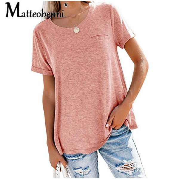 loose casual solid color pocket short sleeve o neck women's t shirt 2021 spring summer new pink ladies streetwear tee 3dw1, White
loose casual solid color pocket short sleeve o neck women's t shirt 2021 spring summer new pink ladies streetwear tee 3dw1, White