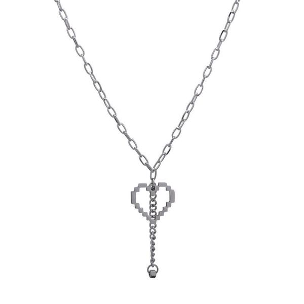 pendant necklaces product ladies mosaic love necklace men's hip-hop style titanium steel, Silver
pendant necklaces product ladies mosaic love necklace men's hip-hop style titanium steel, Silver