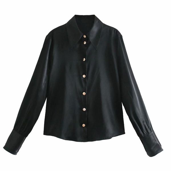women's blouses & shirts spring and autumn casual solid color lapel long sleeve shirt, White
women's blouses & shirts spring and autumn casual solid color lapel long sleeve shirt, White