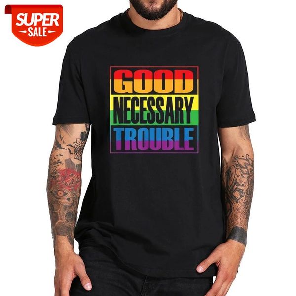 good necessary trouble t shirt lgbtq rights tshirt 100% cotton soft breathable tee #oo42, White;black
good necessary trouble t shirt lgbtq rights tshirt 100% cotton soft breathable tee #oo42, White;black