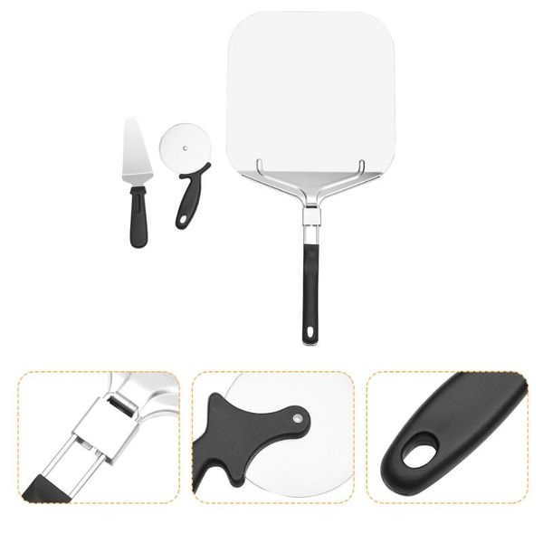 spoons 3pcs pizza spatula with folding handle stainless steel cake transfer spade
spoons 3pcs pizza spatula with folding handle stainless steel cake transfer spade