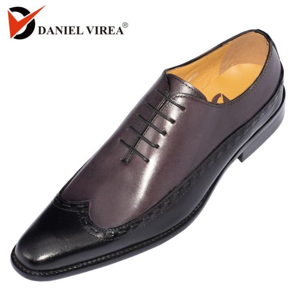 dress shoes mens oxfords leather italian design fashion double color office formal pointed toe narrow men wedding, Black
dress shoes mens oxfords leather italian design fashion double color office formal pointed toe narrow men wedding, Black