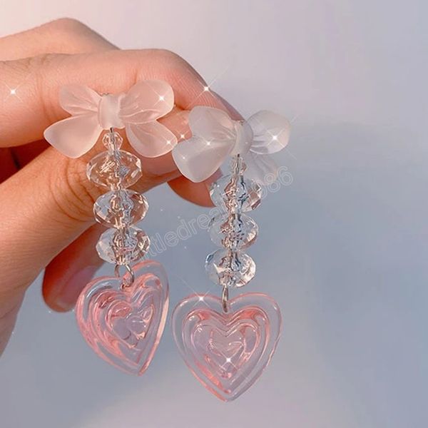 vintage pink peach heart tassel dangle earrings for women harajuku bowknot korea earrings resin fashion jewelry 90s crystal long, Silver
vintage pink peach heart tassel dangle earrings for women harajuku bowknot korea earrings resin fashion jewelry 90s crystal long, Silver