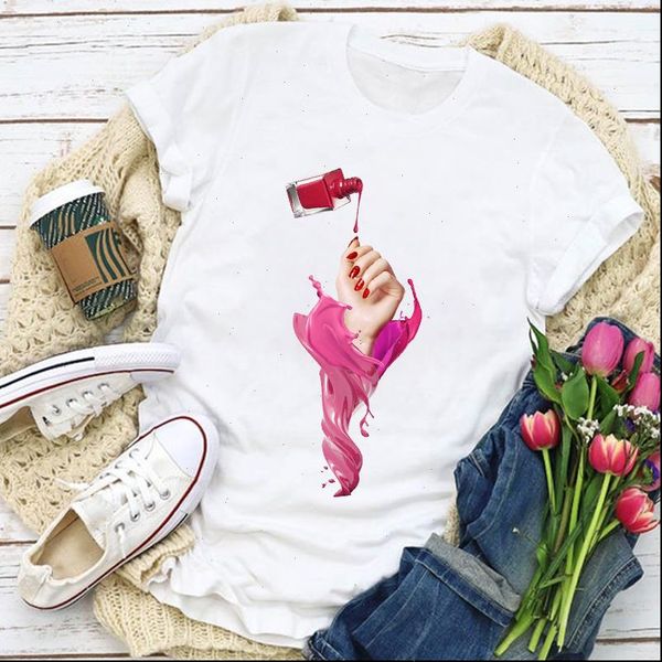 women graphic cute printed beauty style 90s 3d finger nail summer t shirt womens clothing lady clothes tee female t shirt, White
women graphic cute printed beauty style 90s 3d finger nail summer t shirt womens clothing lady clothes tee female t shirt, White