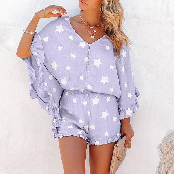 women's tracksuits v neck buttoned blouse + ruffle shorts outfits 2022 spring summer star print suit women loose two piece set harajuku, Gray
women's tracksuits v neck buttoned blouse + ruffle shorts outfits 2022 spring summer star print suit women loose two piece set harajuku, Gray