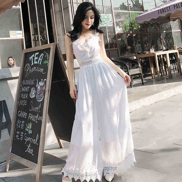 women's jumpsuits & rompers women summer casual sleeveless fashion ladies lace bodysuit loose long pant trousers off shoulder r639, Black;white
women's jumpsuits & rompers women summer casual sleeveless fashion ladies lace bodysuit loose long pant trousers off shoulder r639, Black;white