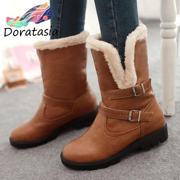 boots doratasia winter warm short plush wedges shoes casual brand women laides round toe buckle ankle, Black
boots doratasia winter warm short plush wedges shoes casual brand women laides round toe buckle ankle, Black