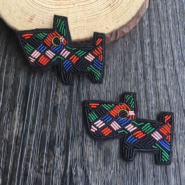 pins, brooches high-quality french design brooch dog pattern silk hand-sewn, Gray
pins, brooches high-quality french design brooch dog pattern silk hand-sewn, Gray