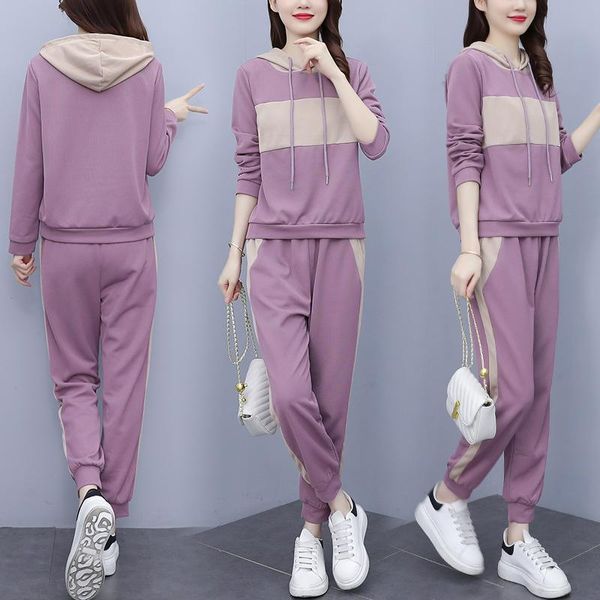 women's two piece pants casual sports suit autumn hooded sweater fashionable slim two-piece set ensemble femme deux pieces year-old fem, White
women's two piece pants casual sports suit autumn hooded sweater fashionable slim two-piece set ensemble femme deux pieces year-old fem, White