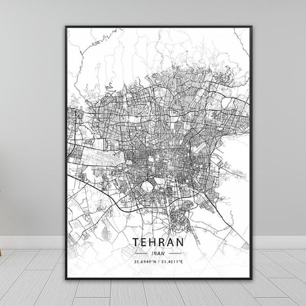 paintings black and white tehran latitude longitude canvas art map poster home decor frame artwork
paintings black and white tehran latitude longitude canvas art map poster home decor frame artwork