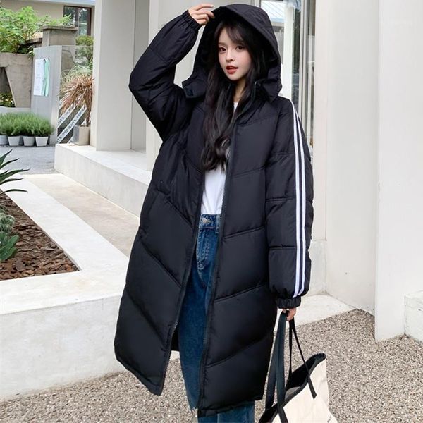 women's down & parkas winter sports long jackets 2021 casual women loose hooded thicken warm coat fashion outwear, Black
women's down & parkas winter sports long jackets 2021 casual women loose hooded thicken warm coat fashion outwear, Black