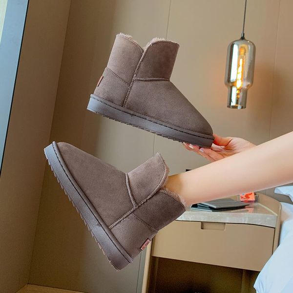 boots woman winter snow round head goat grey low leg flat heel comfortable warm bottom thick plush, Black
boots woman winter snow round head goat grey low leg flat heel comfortable warm bottom thick plush, Black