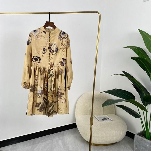 casual dresses fashion spring est designerstyle flowers print khaki long sleeve buttons zipper ladies elegant vinatge linen dress, Black;gray
casual dresses fashion spring est designerstyle flowers print khaki long sleeve buttons zipper ladies elegant vinatge linen dress, Black;gray