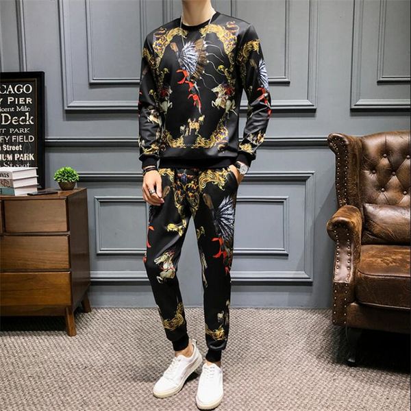 elastic cotton men sportswear set 2021 spring roman printing style long sleeve round neck hoodie + pants 7gdf, White;black
elastic cotton men sportswear set 2021 spring roman printing style long sleeve round neck hoodie + pants 7gdf, White;black