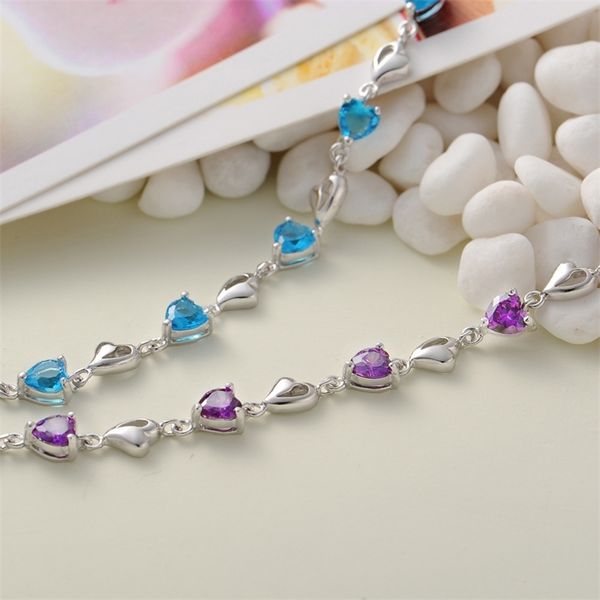 blue ocean silver jewelry love crystal zircon bracelet heart versatile gift korean simple fashion trend, Black
blue ocean silver jewelry love crystal zircon bracelet heart versatile gift korean simple fashion trend, Black