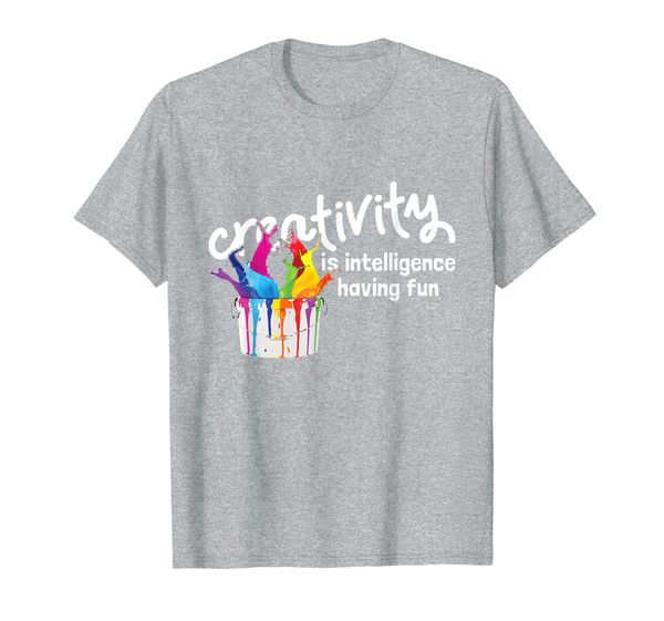 creativity is intelligence having fun color art teacher t-shirt, White;black
creativity is intelligence having fun color art teacher t-shirt, White;black