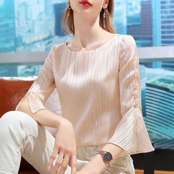 women's blouses & shirts chiffon shirt women 2021 spring small temperament one-shoulder trumpet sleeve european goods, White
women's blouses & shirts chiffon shirt women 2021 spring small temperament one-shoulder trumpet sleeve european goods, White