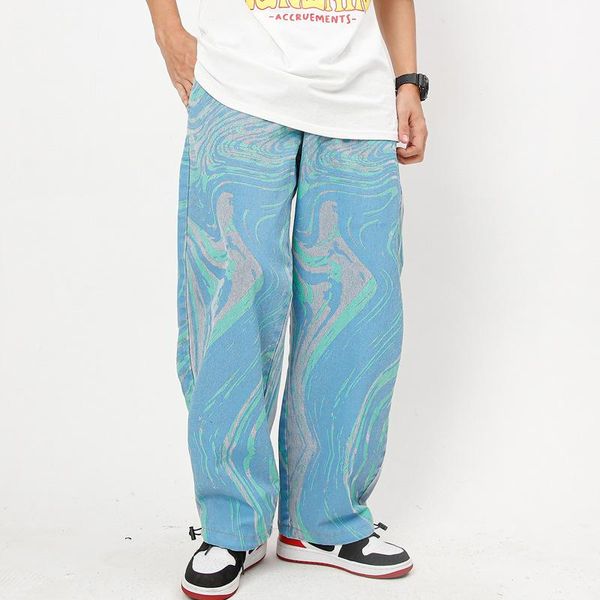 men's jeans hip hop men ink stripe printing straight denim pants high street fashion loose wide-leg jean casual trousers autumn, Blue
men's jeans hip hop men ink stripe printing straight denim pants high street fashion loose wide-leg jean casual trousers autumn, Blue